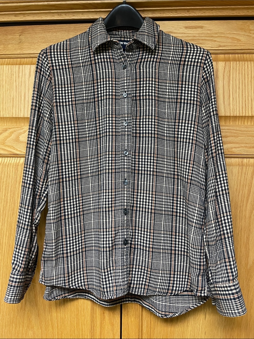 Lands' End Women's Soft Flannel Plaid Button-Down - Size Small